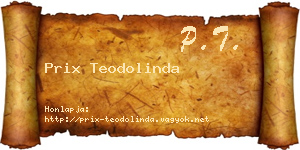 Prix Teodolinda névjegykártya